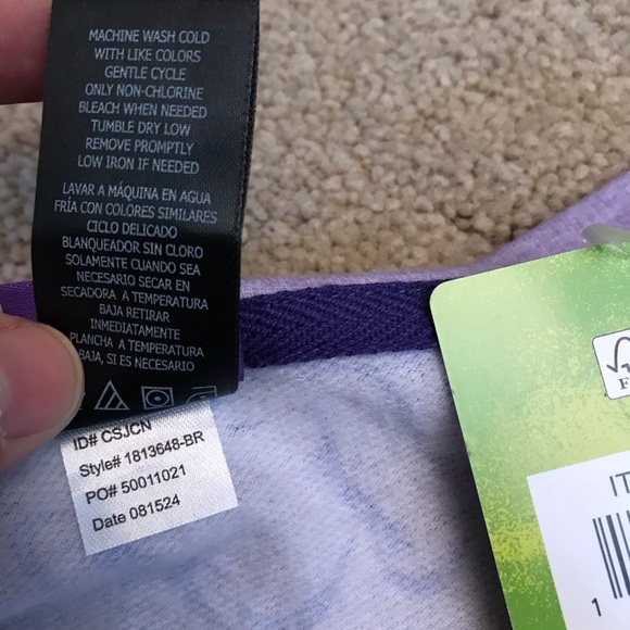 Disney Stitch Long Sleeve Lounge Top Sleepwear NEW Women Medium Oversized Purple - Picture 12 of 13